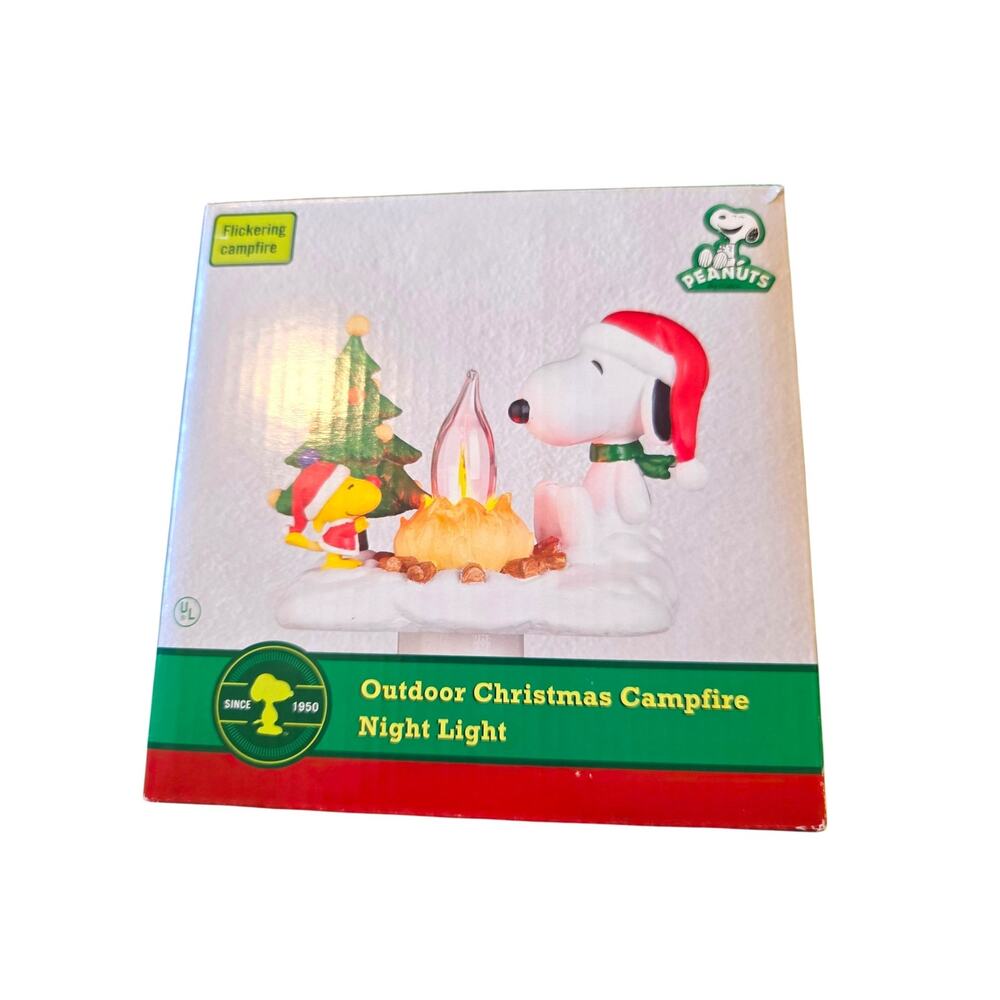 Peanuts Snoopy & Woodstock Outdoor Christmas Campfire Nightlight 2011